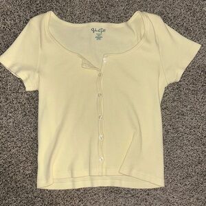 brandy melville john galt yellow button up!